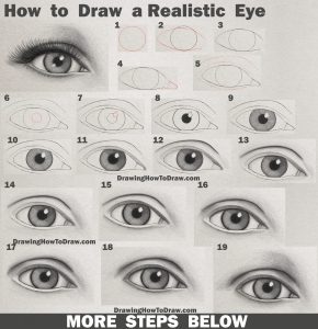 طريقة رسم العين